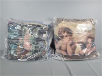 2x The Bid 22x22 Tapestry Pillows