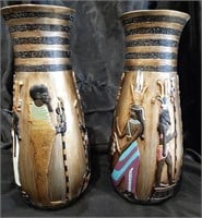 (2) Egyptian vases