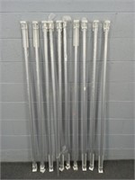 10 Pc Anodized Aluminum Shower Rods