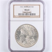 1921 Morgan Dollar NGC MS64