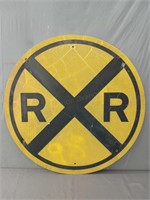 36" Diameter Railroad Crossing Metal Sign
