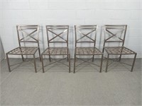 4x The Bid Metal Frame Chairs