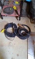 Sump pump hose & Cable (Telephone?)