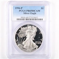 1996-P Proof Silver Eagle PCGS PR69 DCAM