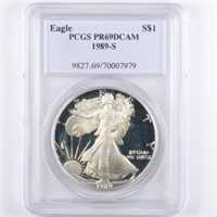 1989-S Proof Silver Eagle PCGS PR69 DCAM