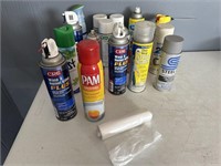 Various Types Of Cleaning Supplies / Cooking Spray