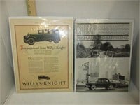 Pair of vintage automobile posters