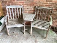 Vintage Teakwood Patio Chairs with Table