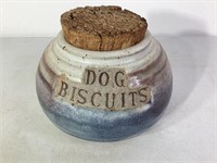 North Carolina Pottery Dog Biscuits Jar