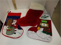 Set of three Christmas stockings