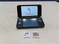 NINTENDO 3DS Blue/Blk Video Game + (2) Games