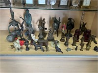 Metal Figurines: Asian, Animals, Bell, Box etc