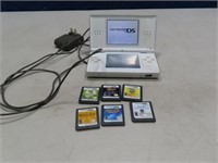 White Nintendo DS Complete Video Set w/ (6) Games