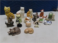 20pc Miniature 1"~4" Pussy Cat Porcelain Lot