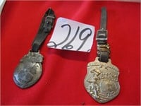 2 ADVANCE RUMELY WATCH FOBS W/ STRAPS