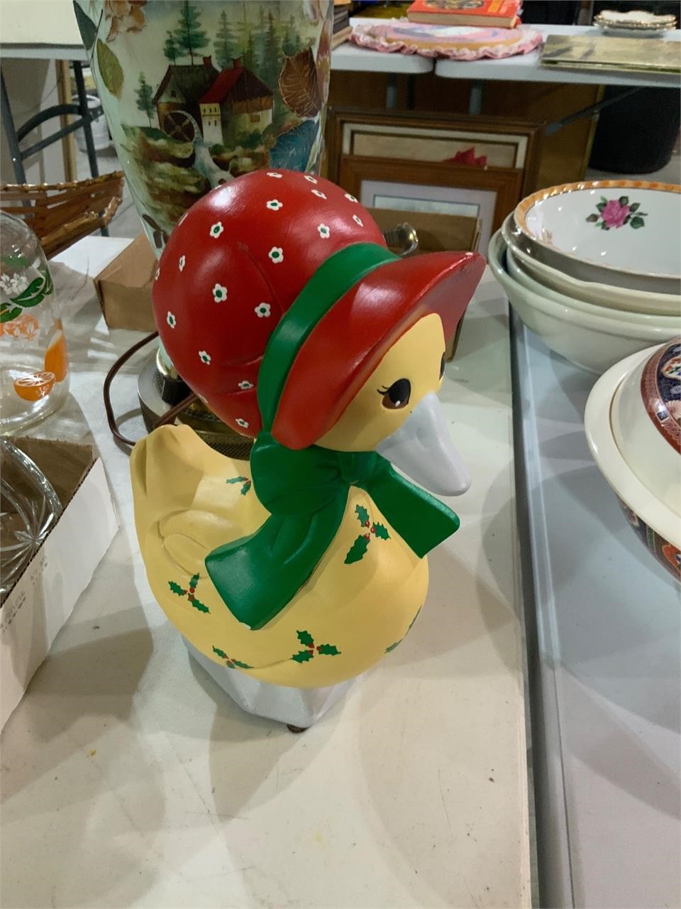 hobbyist ceramic Christmas duck