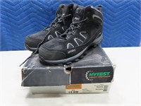 New Mens 12W Steel Toe HYTEST Safety Blk Shoes