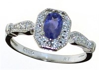 Natural Tanzanite & Diamond Designer Ring