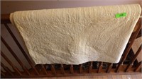 VINTAGE LOG CABIN QUILT 81 x 66 (STAINING- SEE>>>>