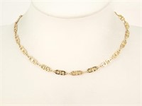 Givenchy Gold Tone Logo Chain Necklace