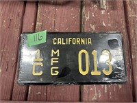 California MSG License Plate
