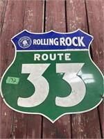 Rolling Rock Rt 33 Beer Sign