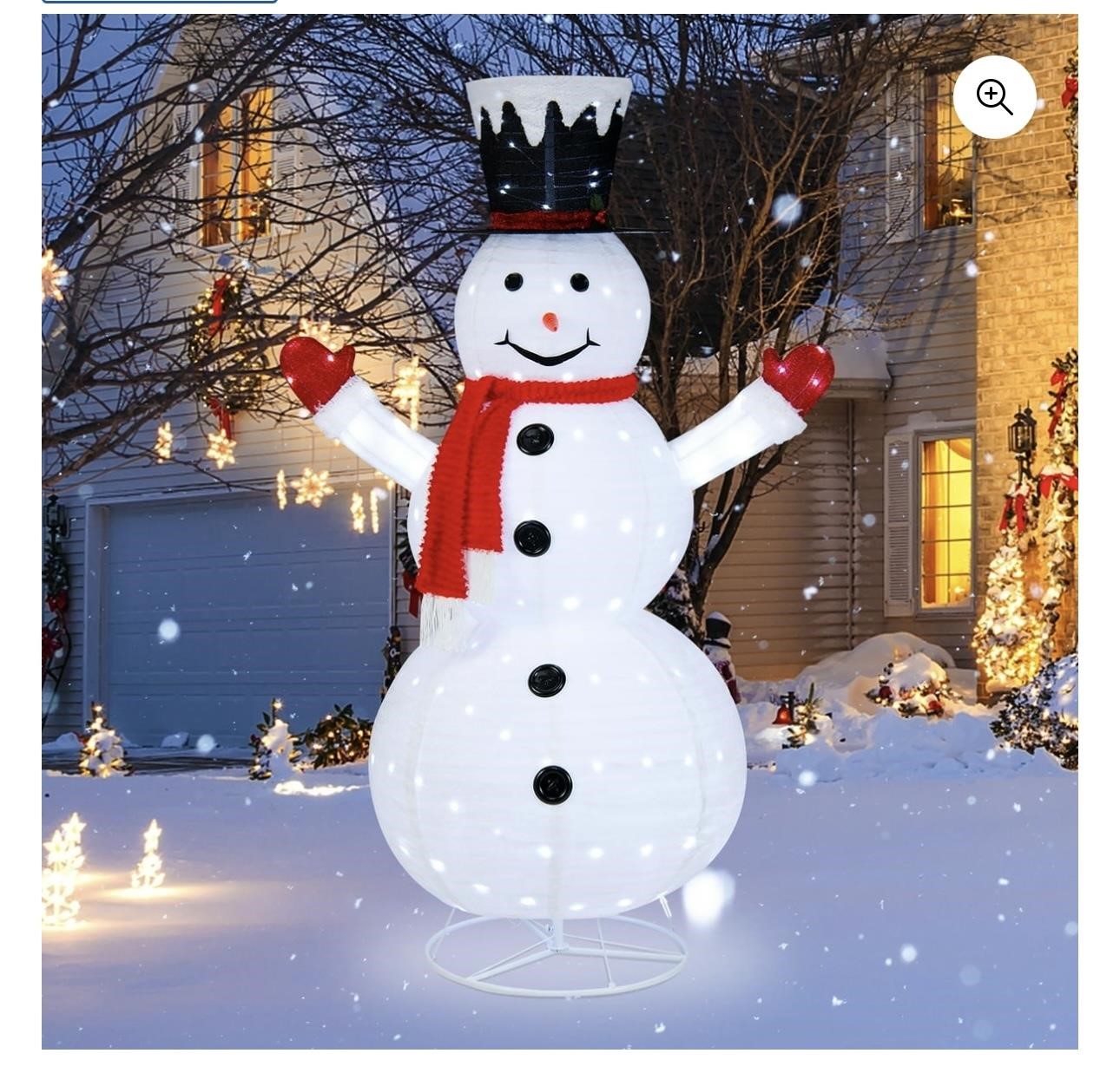 six foot lighted snowman blowup