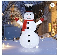 six foot lighted snowman blowup