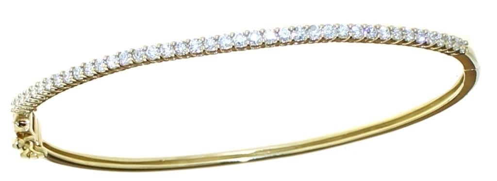 10kt Gold 1.00 ct Lab Diamond Bangle Bracelet