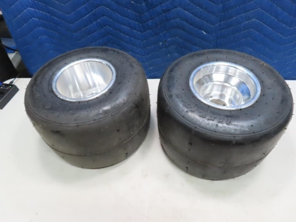 pair New GoKart 11x7.10-5 Tires on Rims SUN-F
