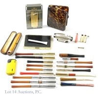 9k Y. Gold Band, Dunhill Cigarette Holders & More