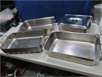 (4) HD Stainless 16"ish Cookware Servers NSF