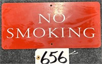 Red Plastic 2-Sided No Smoking Sign