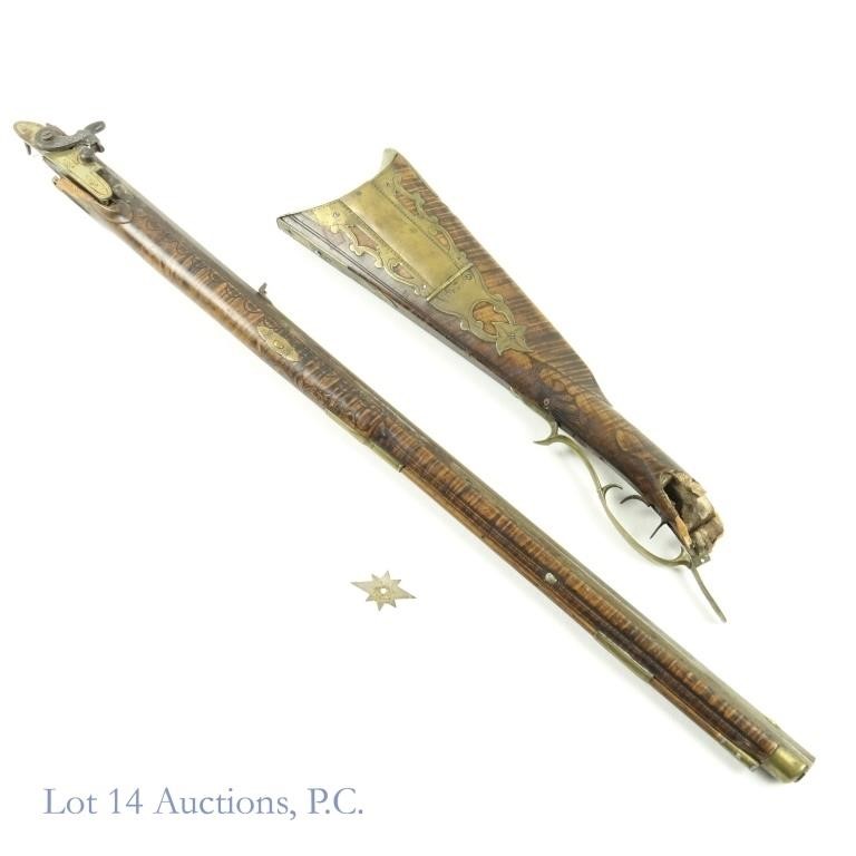 1830 L. Rogers Ohio Long Rifle (Broken - 2 Parts)