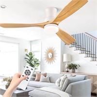 $140 52" Flush Mount Ceiling Fan with Lights