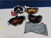 (4) NameBrand Snow Ski Goggles $$