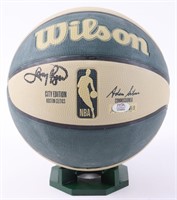 Autographed Larry Bird NBA Basketball Display