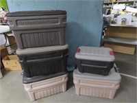 (5) Rubbermaid ACTION PACKED Storage HD Tubs