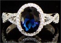 Oval 2.25 ct Sapphire Infinity Designer Ring