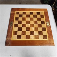 Wooden Folding Chess/Checkers Board