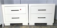 Pair of Coaster Modern Two Drawer Nightstands