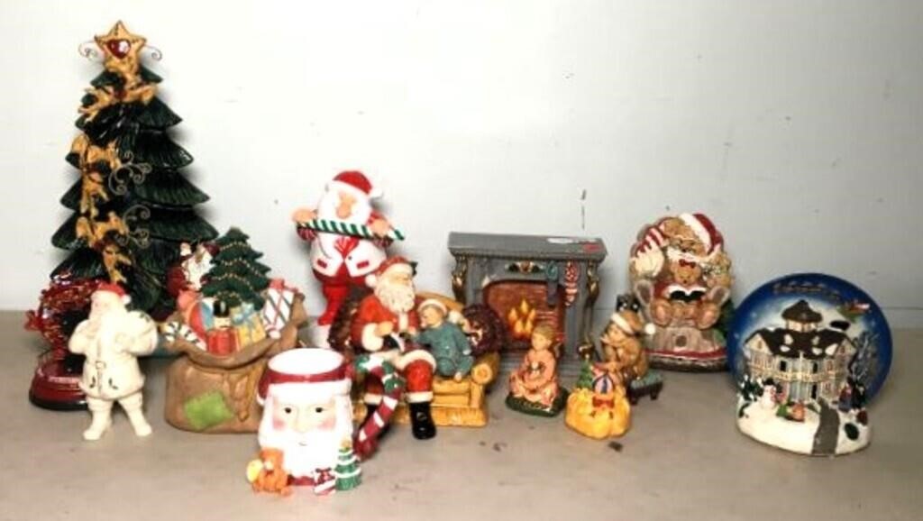 Dept. 56 Santa Figurine & Assortment of Christmas