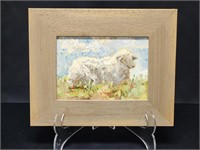 FRAMED PAINTING OF A LAMB