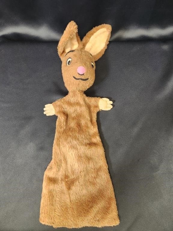 VINTAGE BROWN RABBIT HAND PUPPET