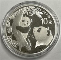 2021 Panda 30 Gram .999 Silver, 1.058 Ounce