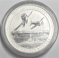 2016 75th Anniversary Pearl Harbor 1 Ounce Silver