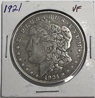 1921 Morgan Silver Dollar VF
