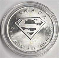 Canada Superman 1 Ounce 999.9 Fine Silver!