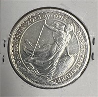 2013 Britannia 1 Ounce Fine Silver Coin