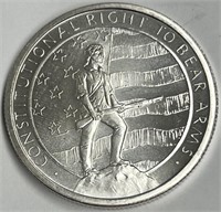 Right to Bear Arms 2nd Amendment 1 Ounce Silver